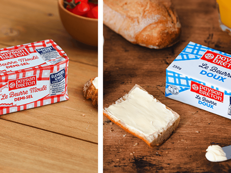 Beurres moulés et plaquettes Paysan Breton